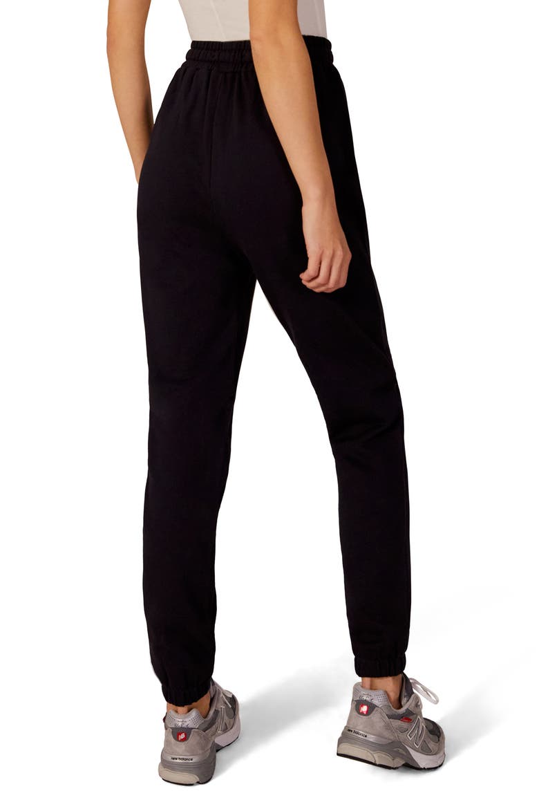The Sara High Waist Joggers, Alternate, color, BLACK