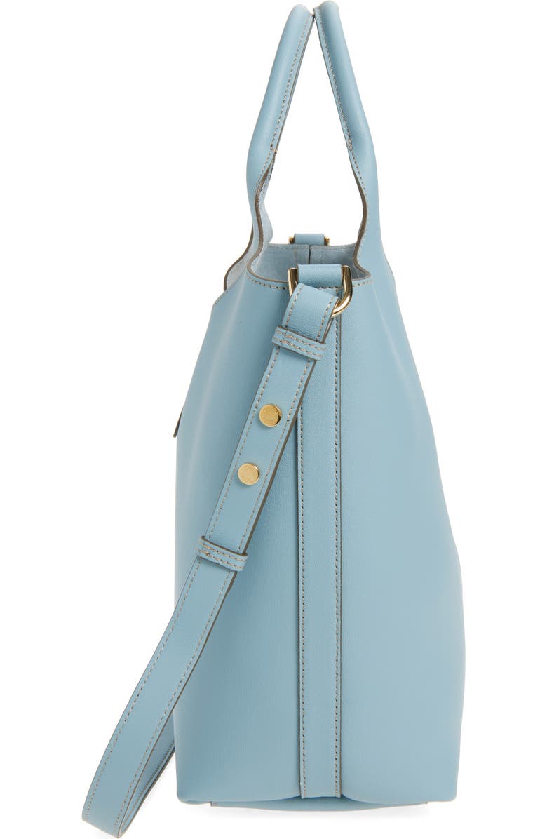 Tod's Leather Shopping Tote Bag, Alternate, color, Carta Zucc. Chiaro