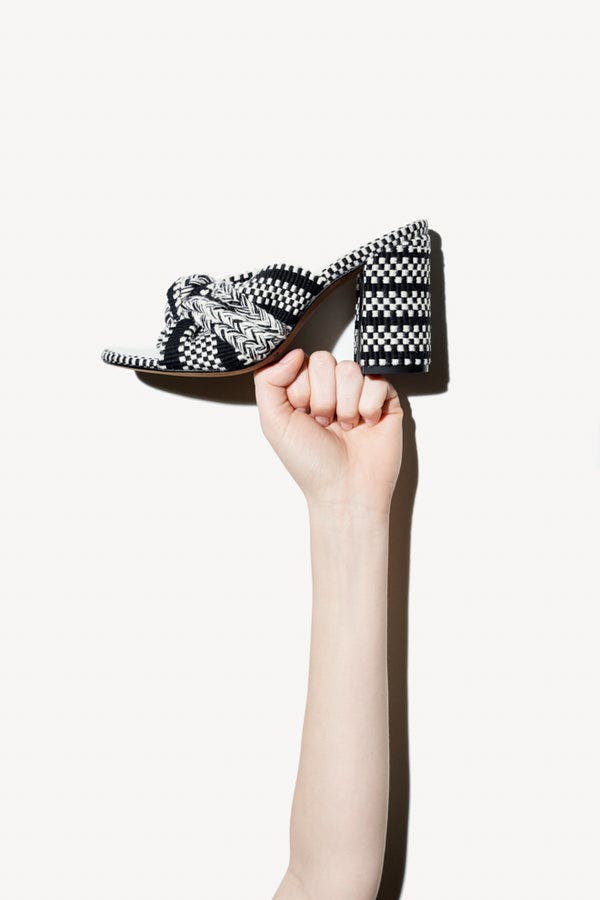 Amambaih Sol Heel Mules, Alternate, color, Ivory Black