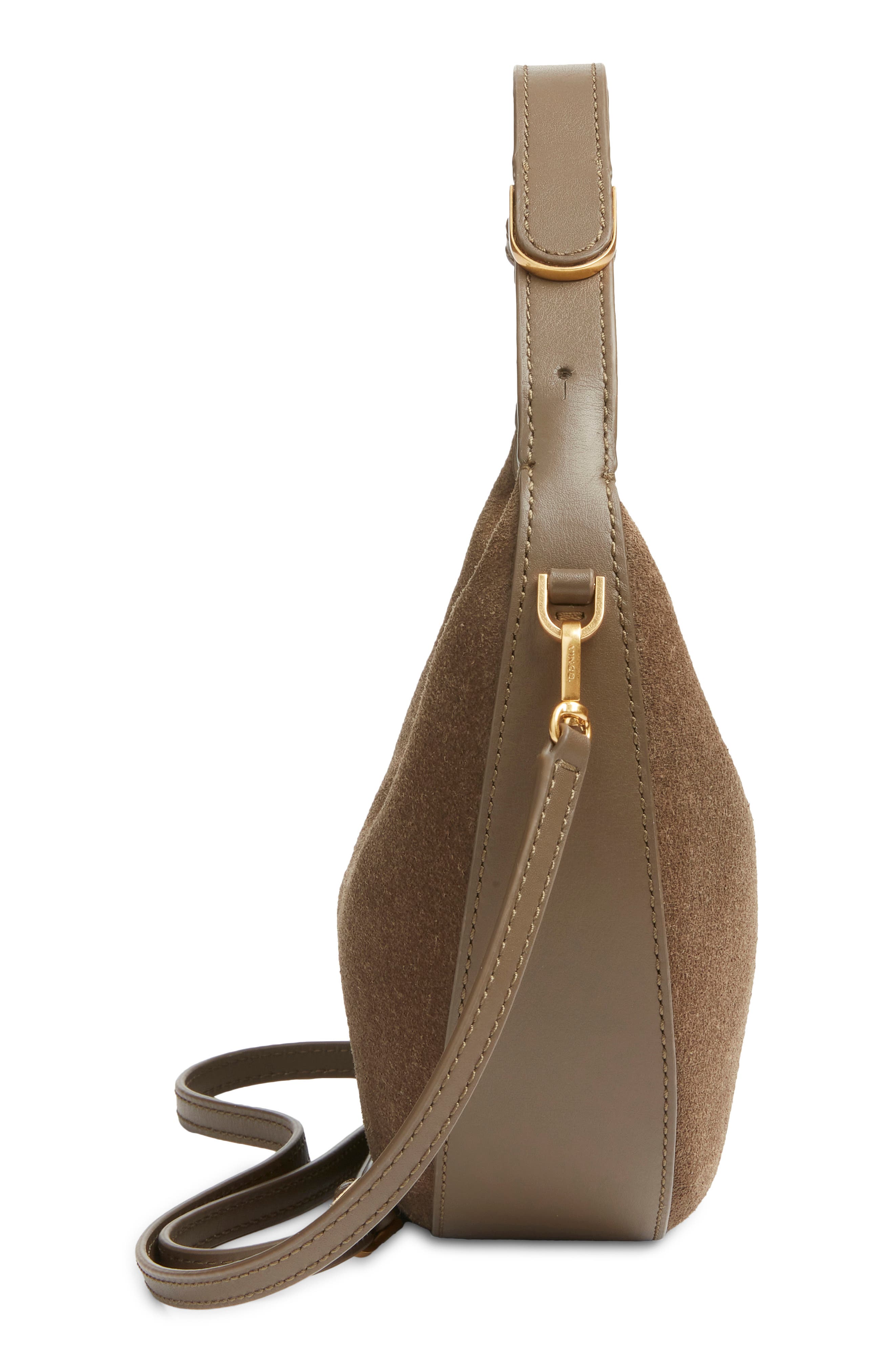 Mini Eris Suede Hobo Bag, Alternate, color, OLIVA