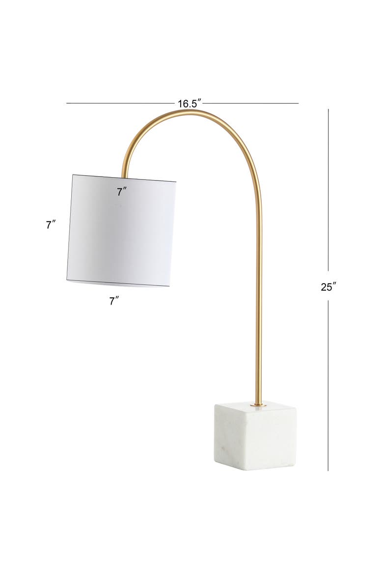 Fisher Marble/Brass LED Table Lamp, Alternate, color, White/Brass Gold