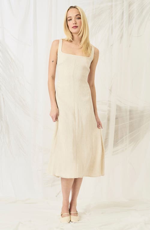 Luxely Sleeveless A-line Dress In Oatmeal