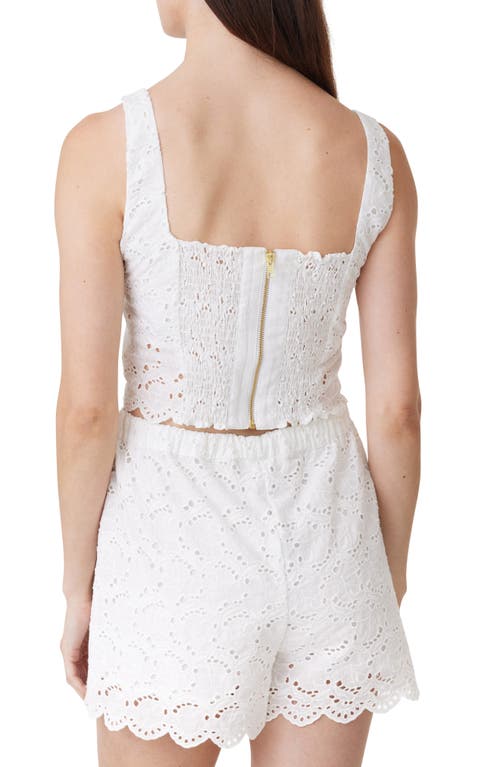 Habitual Eyelet Bustier In White