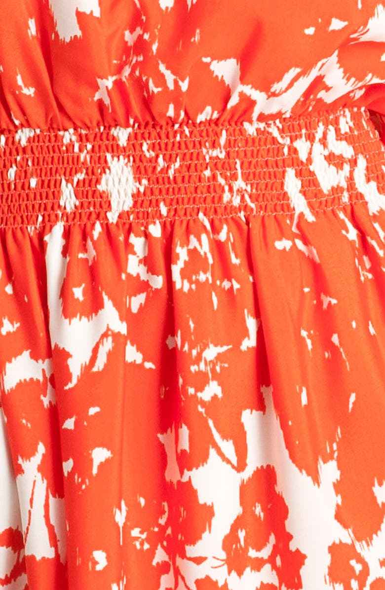 Eliza J Floral Print Crêpe de Chine Dress, Alternate, color, 