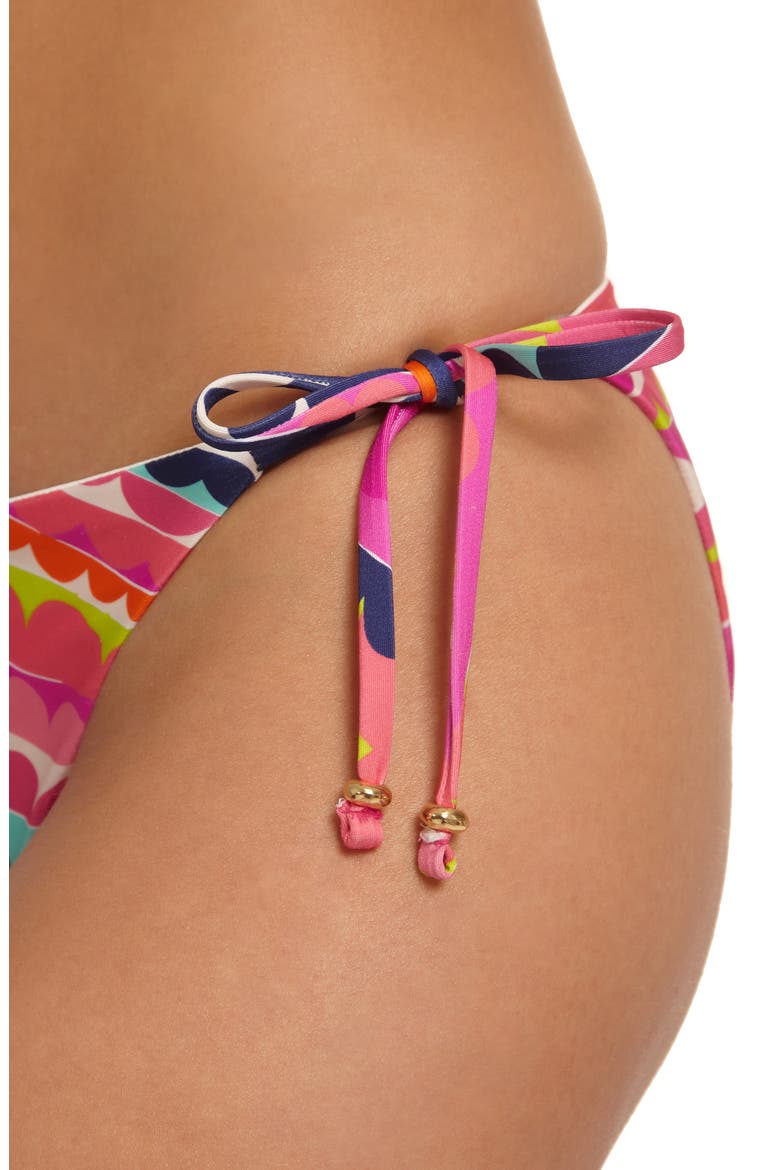 Aphrodite Tie Side Bikini Bottoms, Alternate, color, PINK MULTI