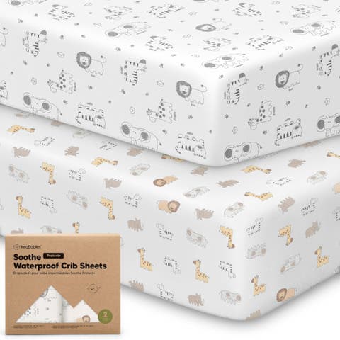 2-Pack Soothe [Protect+] Waterproof Crib Sheets