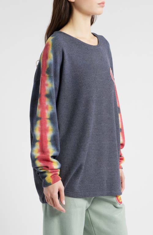 Boys Lie To Dye For Thermal Boyfriend Top In Navy