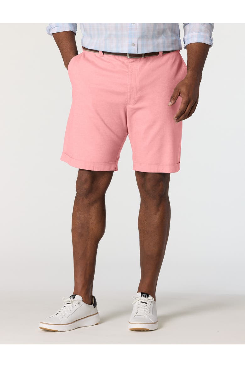 Big & Tall Linen-Blend Tech Shorts, Main, color, PEACHES N CREAM