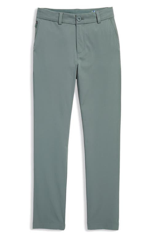 Vineyard Vines Kids' Flat Front Performance Chinos In Green