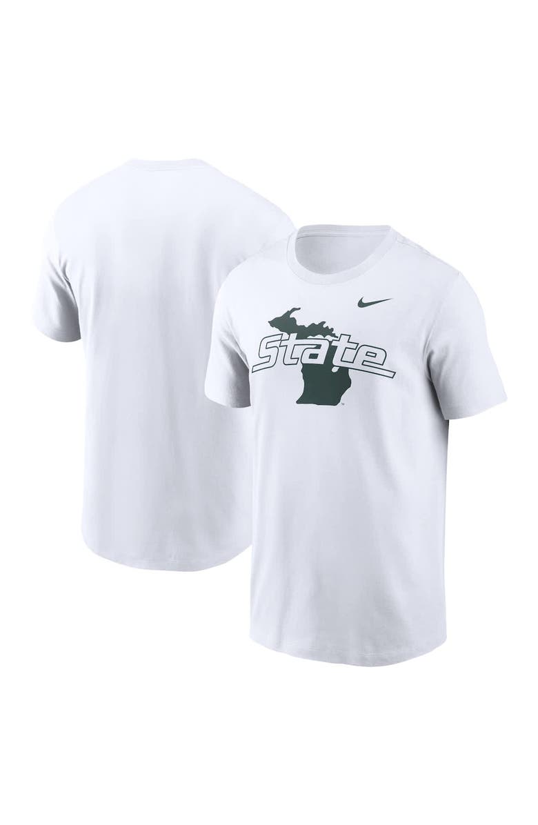 Nike Men's Nike White Michigan State Spartans Campus Local T-Shirt, Alternate, color, White