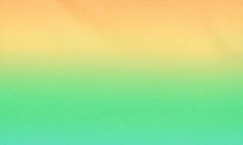 Rufflebutts Kids' Neon Sunset Long Sleeve Two-piece Rashguard Swimsuit In Orange