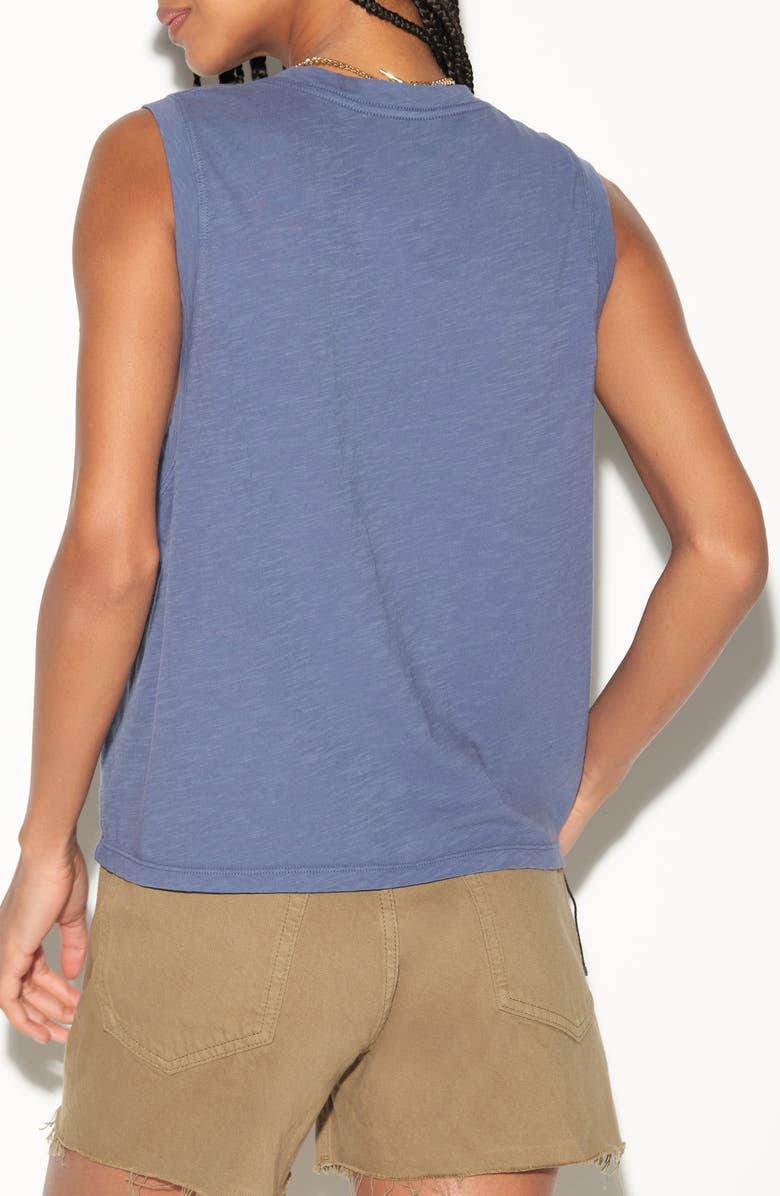 Spiritual Gangster Jagger Slub Knit Graphic Tank, Alternate, color, Vintage Indigo