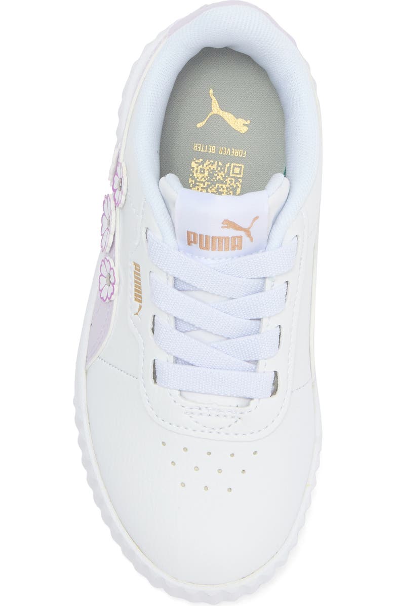 PUMA Kids' Carina 3.0 First Blossom Sneaker, Alternate, color, Puma White-Lilac Frost