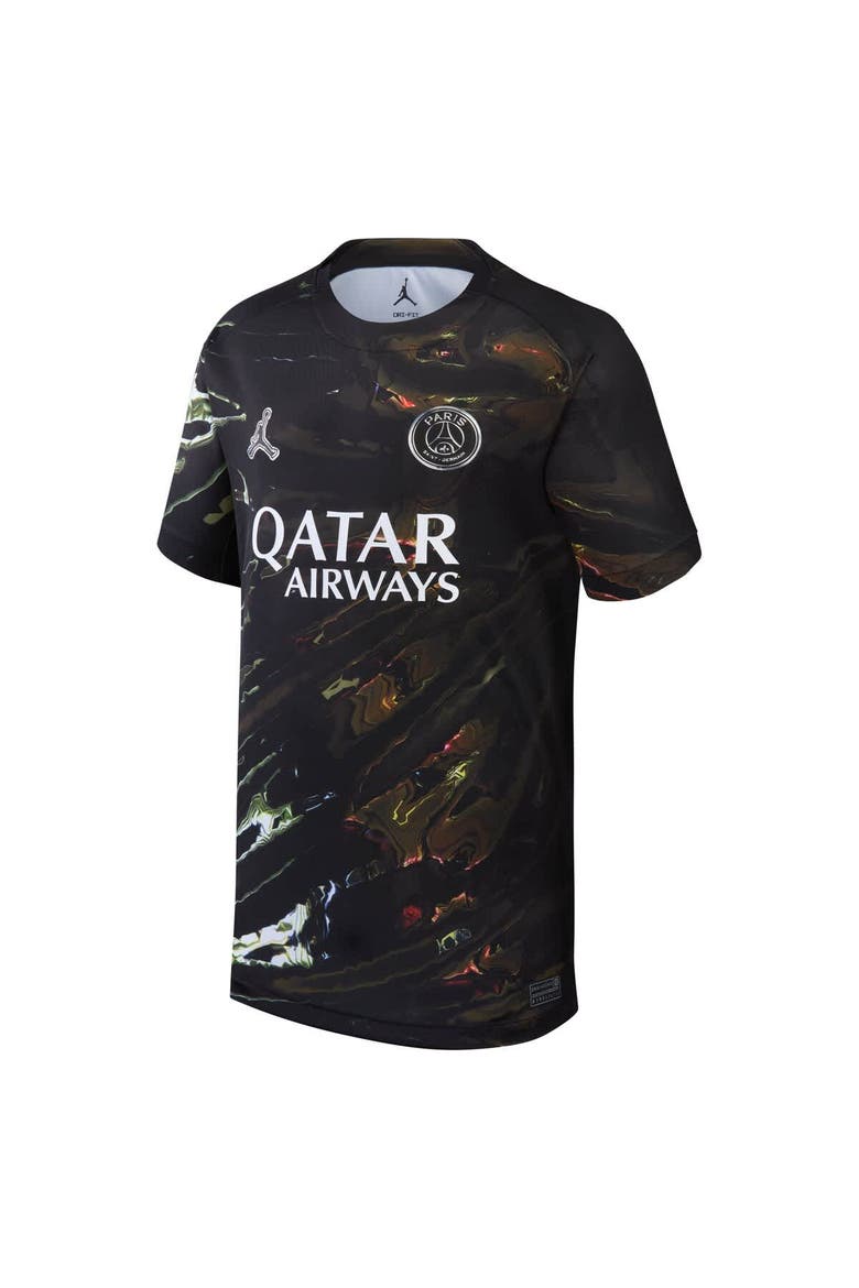 Youth Jordan Brand Black Paris Saint-Germain 2025/26 Fifth Stadium Replica Jersey, Alternate, color, Black