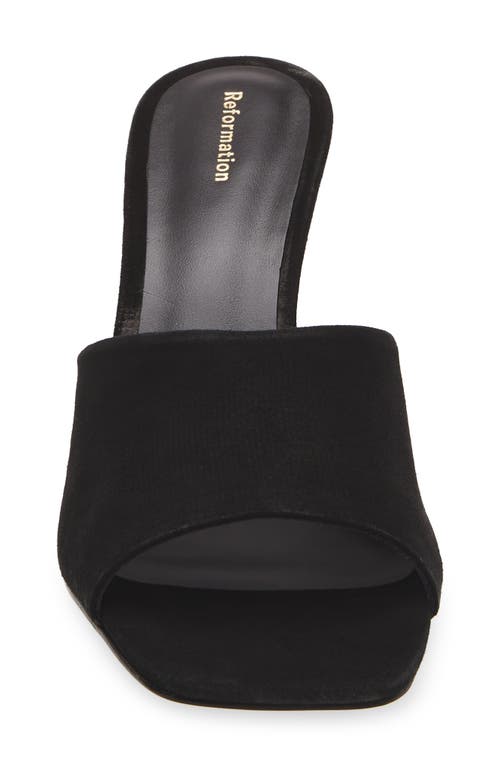 Reformation Enya Wedge Sandal In Black