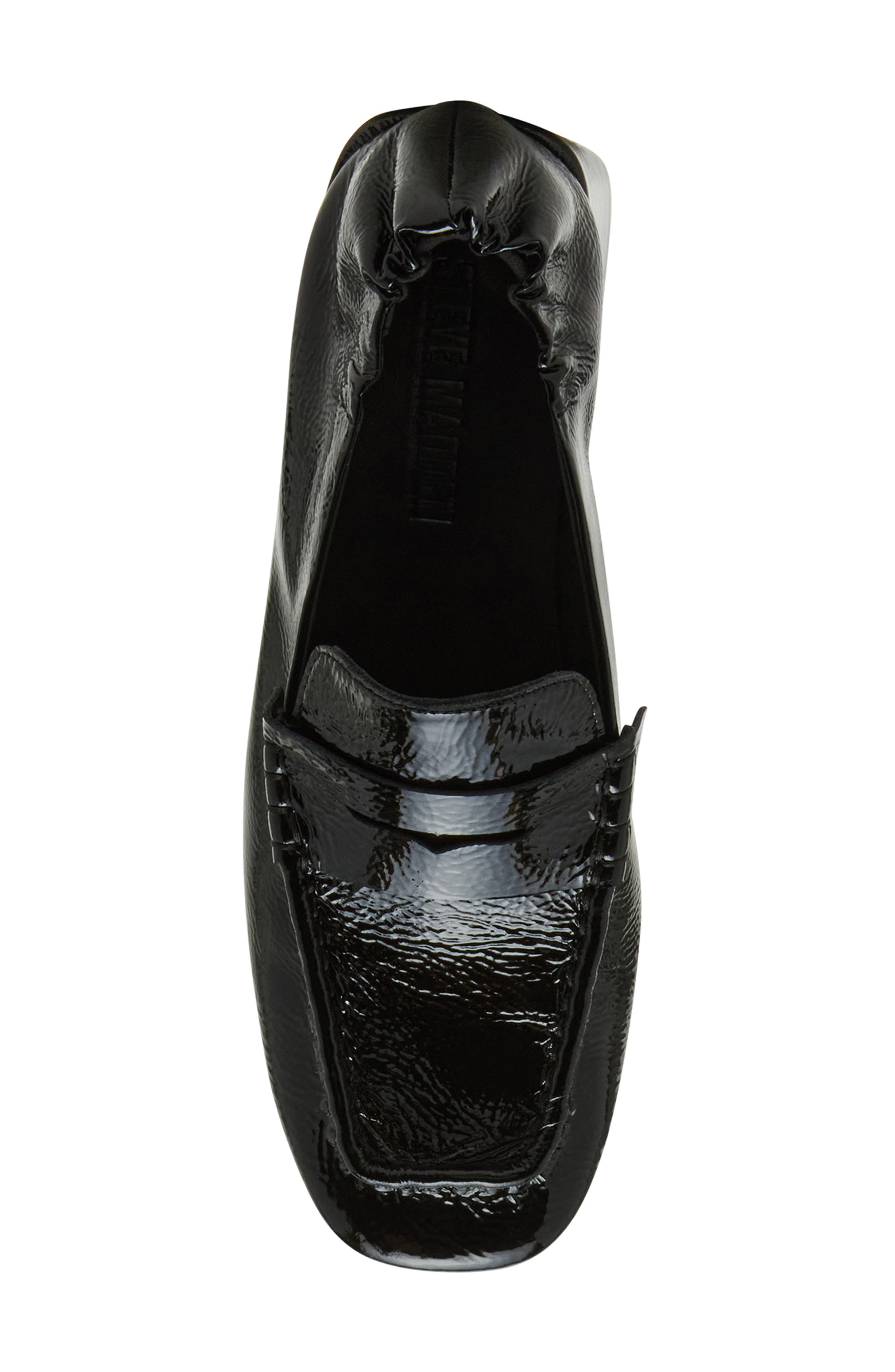 Steve Madden Estee Loafer, Alternate, color, Black Crinkle Patent