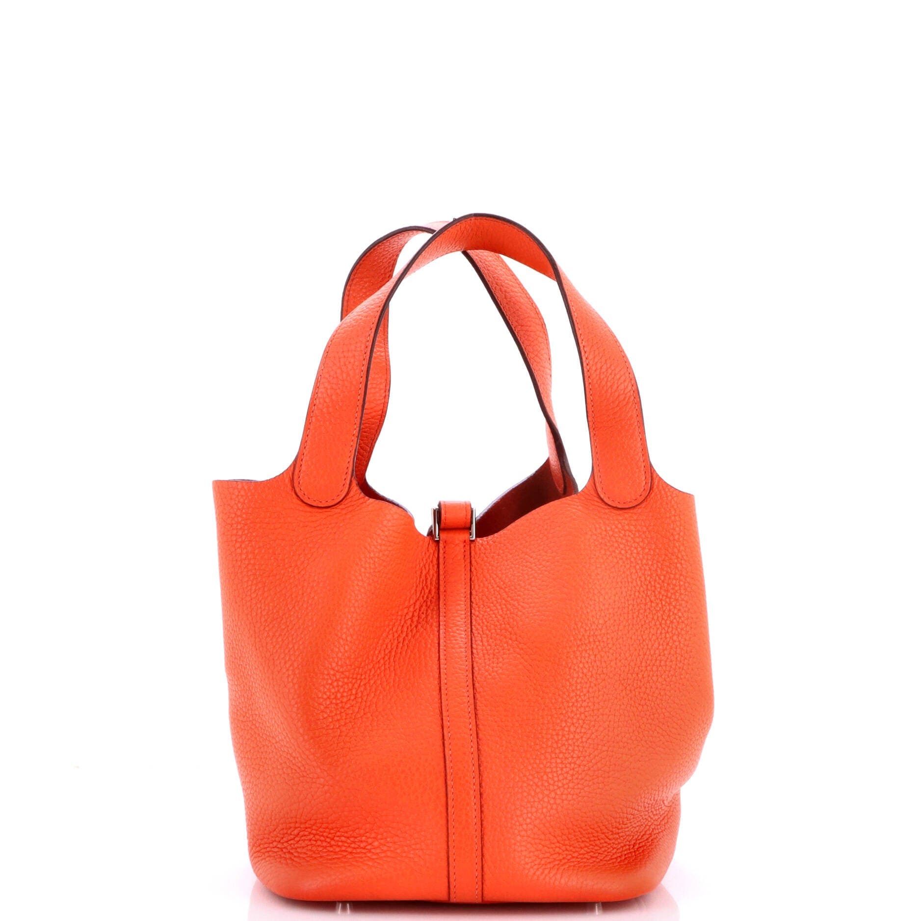 Picotin Lock Bag Clemence MM, Alternate, color, Orange