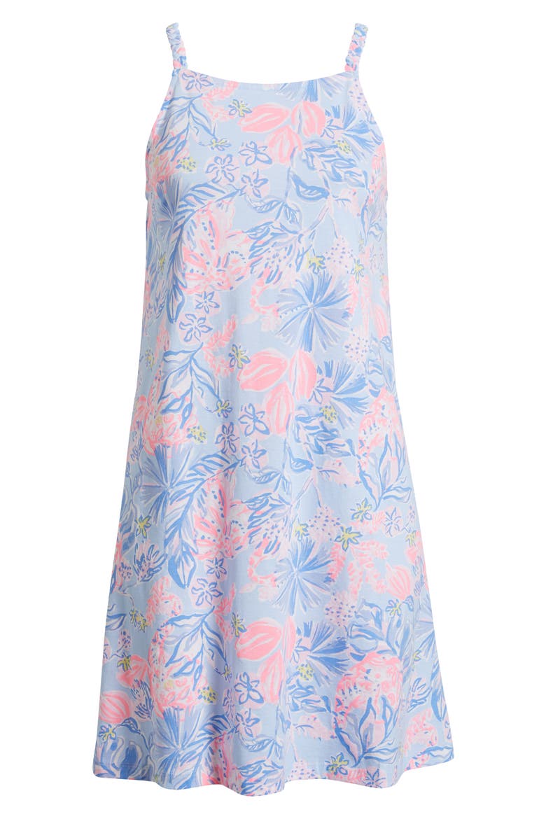 Kyleigh Floral Cotton Dress, Alternate, color, MULTI ELEPHANT SPLASH
