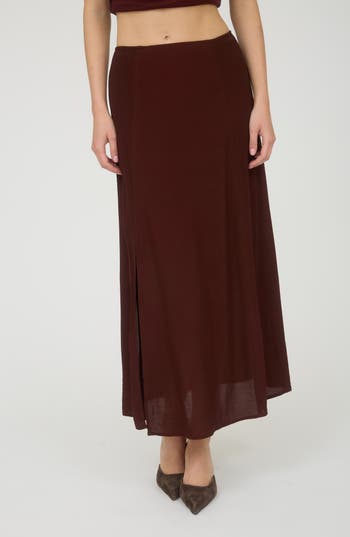 Blu Pepper Midi Skirt In Brown