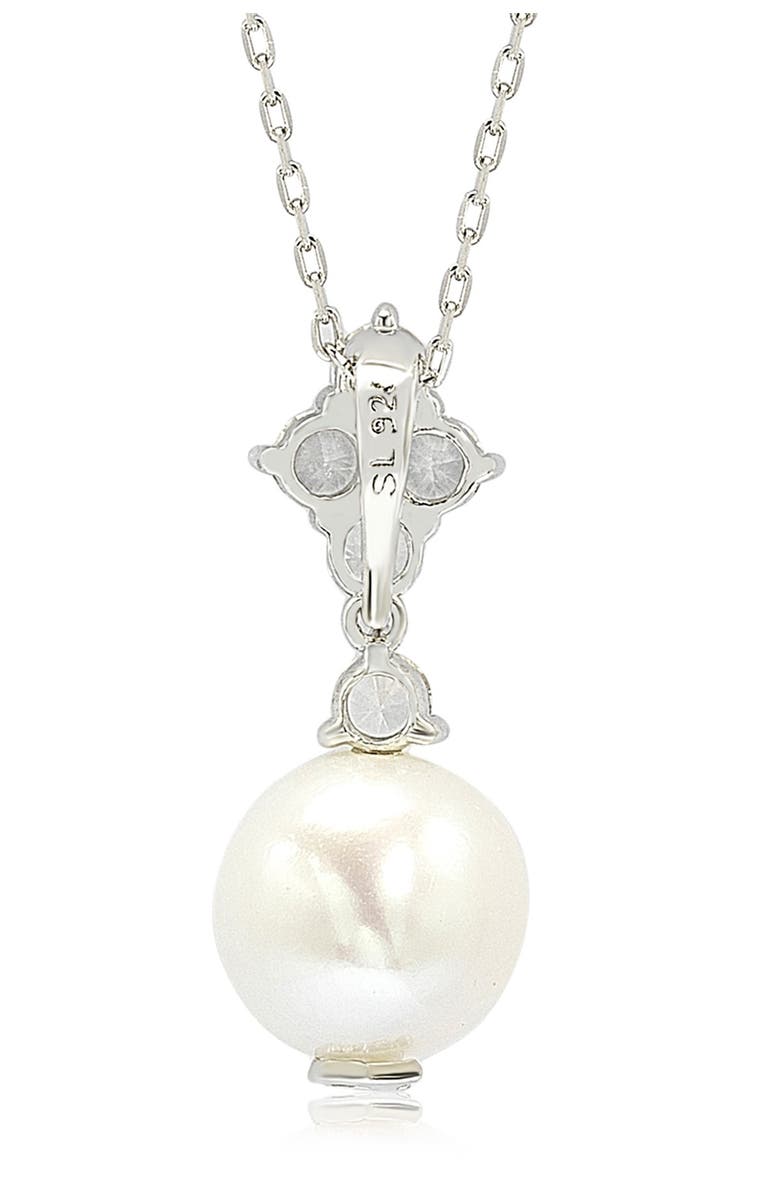 SUZY LEVIAN Sterling Silver 10mm Cultured Freshwater Pearl Pendant Necklace, Alternate, color, 