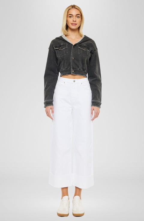 Alfie 90's Cropped Wide Leg Jeans