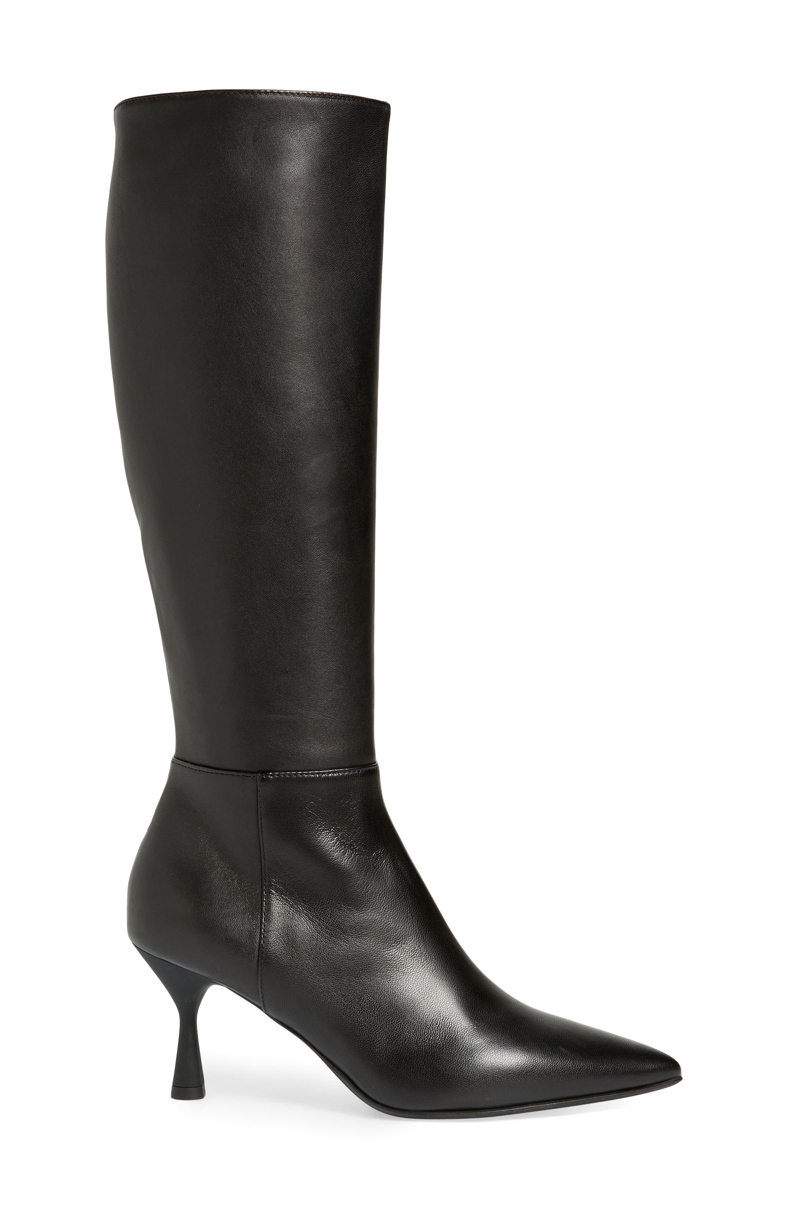 Ide High Leather Boot, Alternate, color, NERO-NERO