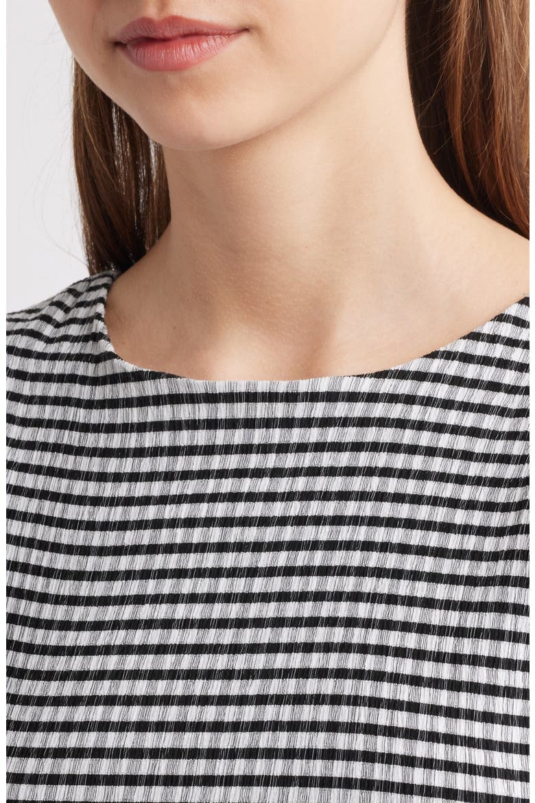Daija Seersucker Sleeveless Asymmetric Midi Dress, Alternate, color, BLACK GINGHAM