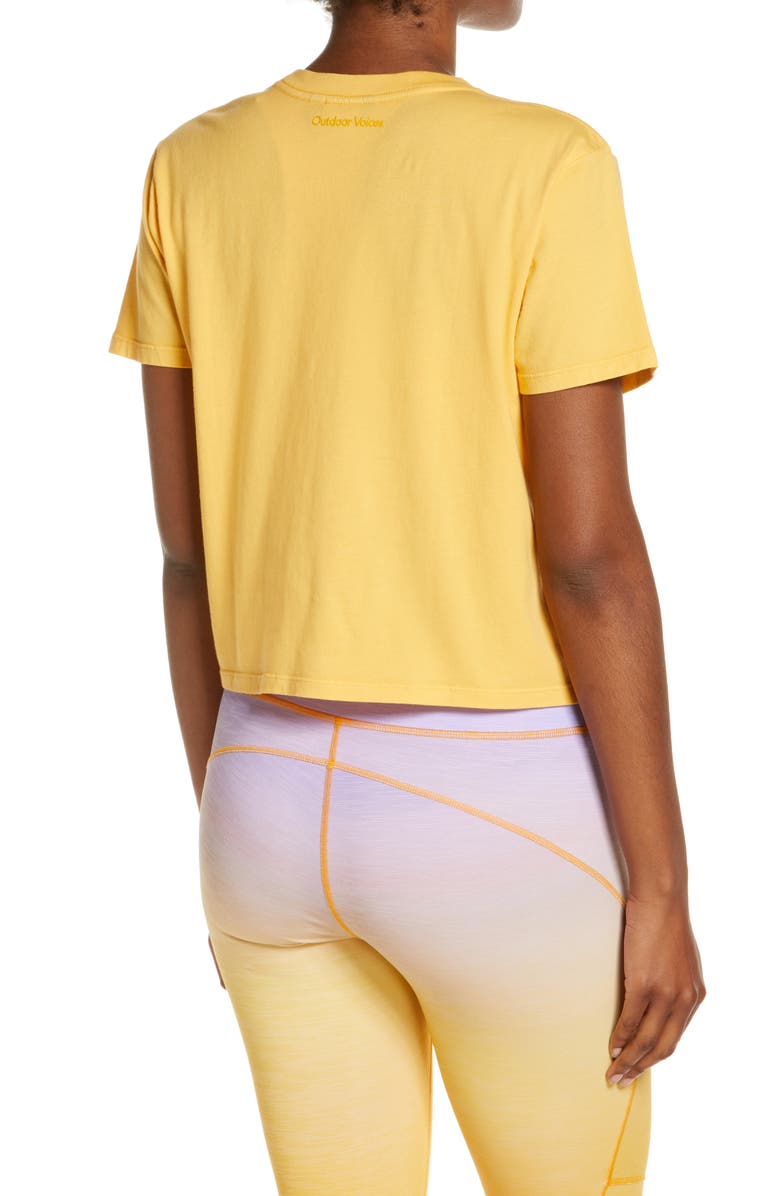 Outdoor Voices Short Sleeve Organic Cotton T-Shirt, Alternate, color, Mango