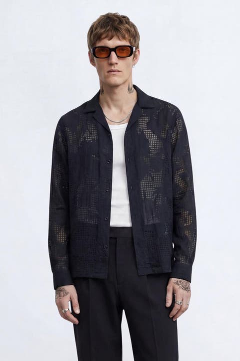 Ethan Floral Burnout Revere Shirt