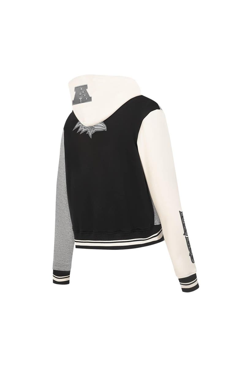 PRO STANDARD Women's Pro Standard  Gray Baltimore Ravens Reverse French Terry Colorblock Full-Zip Hoodie, Alternate, color, 
