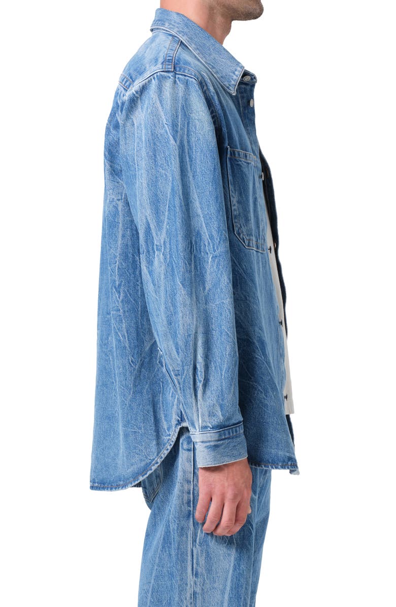 AGOLDE Craven Denim Button-Up Shirt, Alternate, color, Twist Medium Indigo C