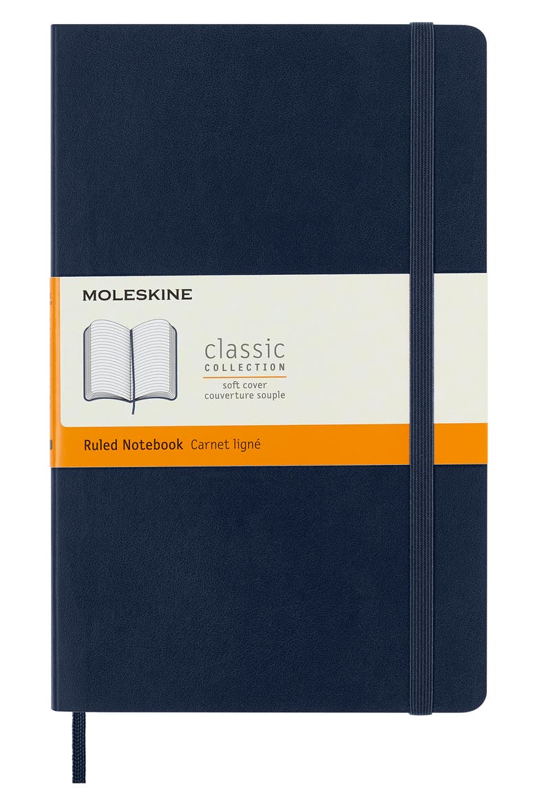 Large Ruled Softcover Notebook, Main, color, SAPPHIRE BLUE