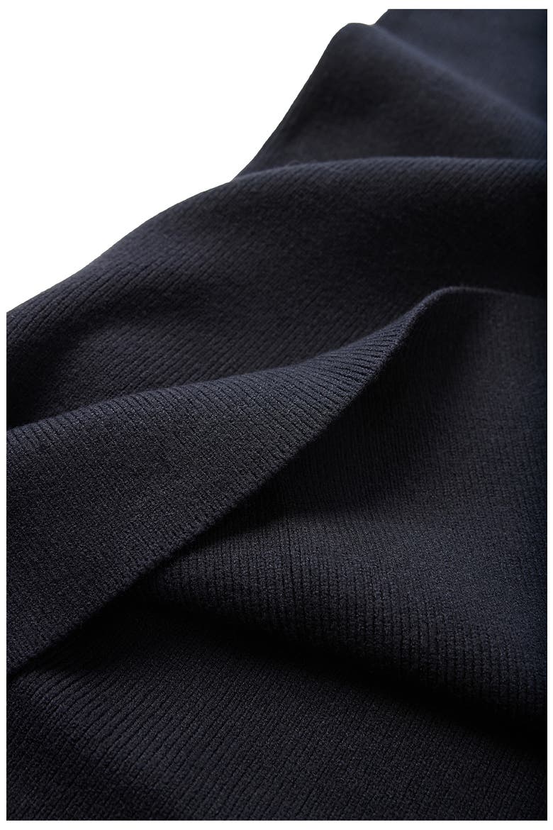 Bell Sleeve Crop Sweater & High-Waist Maternity Skirt Set, Alternate, color, BLACK