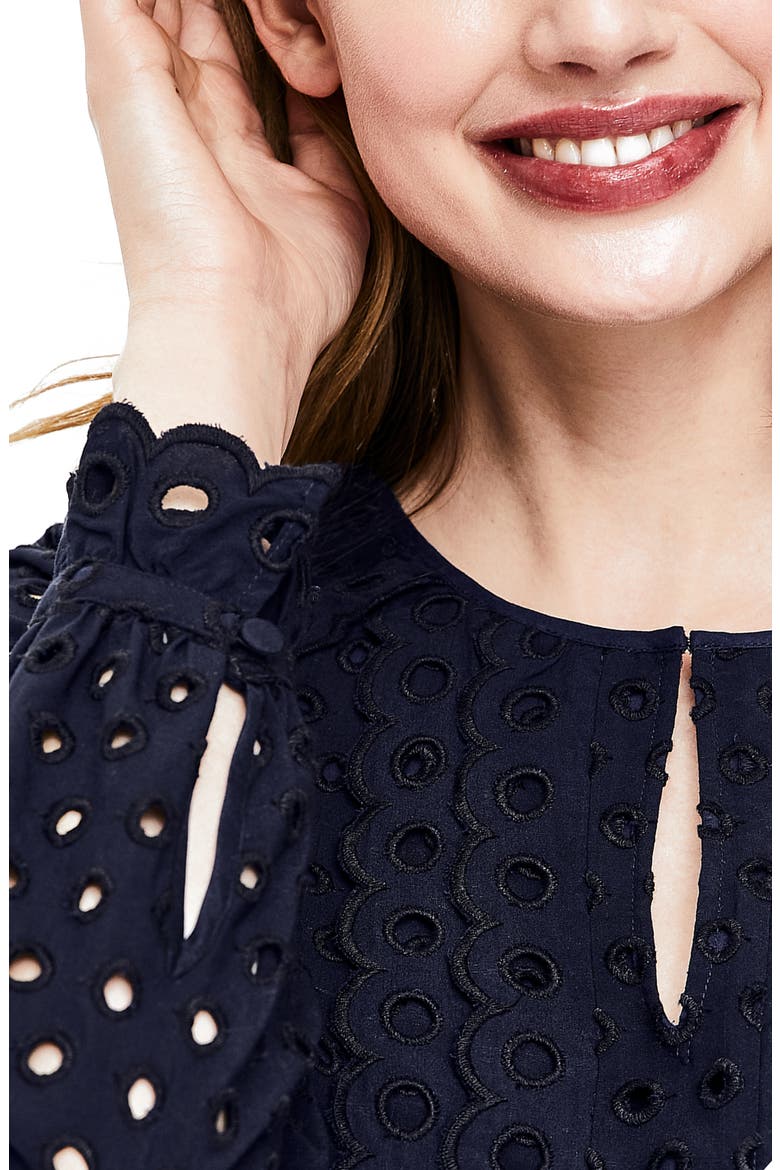 Eyelet Top, Alternate, color, FRENCH NAVY
