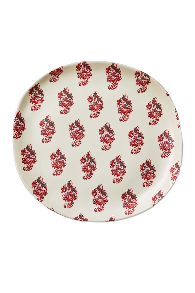 Jasmine Melamine Dinner Plate Multicolor Dishwasher Safe, Main, color, Red