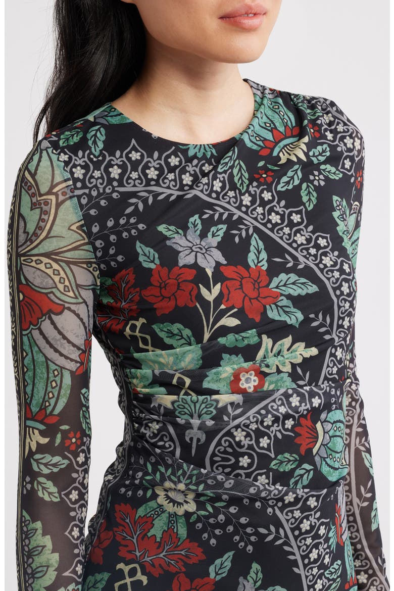 The Delilah Mesh Top, Alternate, color, DIANAS GARDEN PRINT