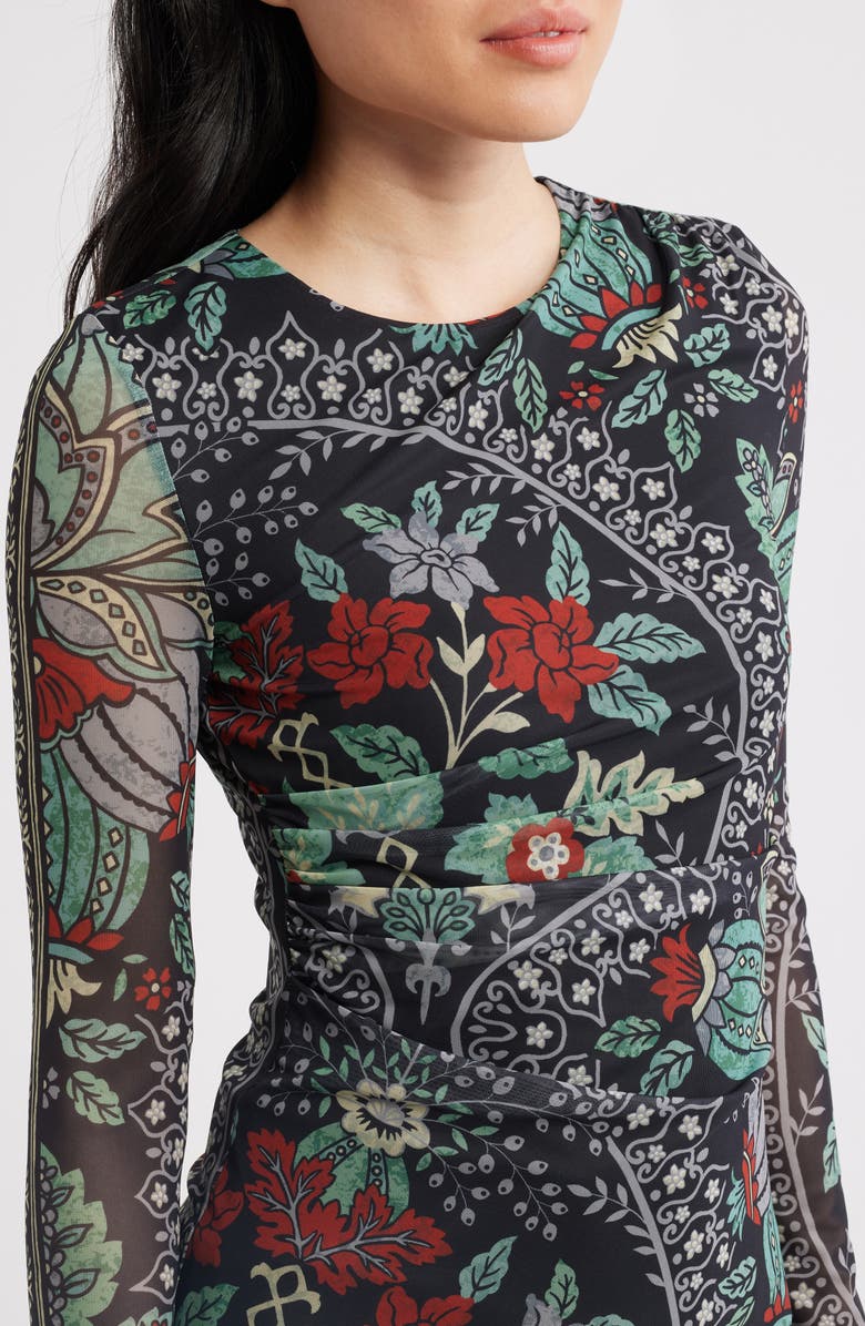 Elie Tahari The Delilah Mesh Top, Alternate, color, Dianas Garden Print