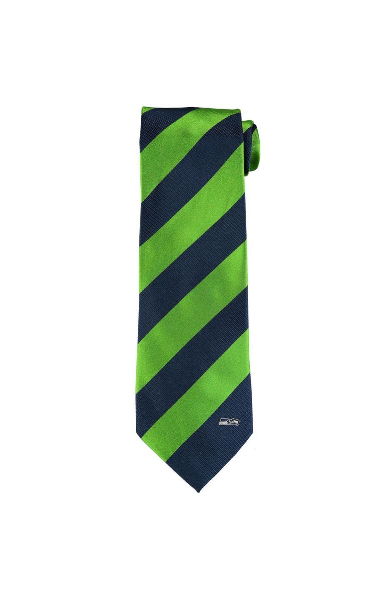 EAGLES WINGS Men's Seattle Seahawks Regiment Woven Silk Tie, Main, color, 