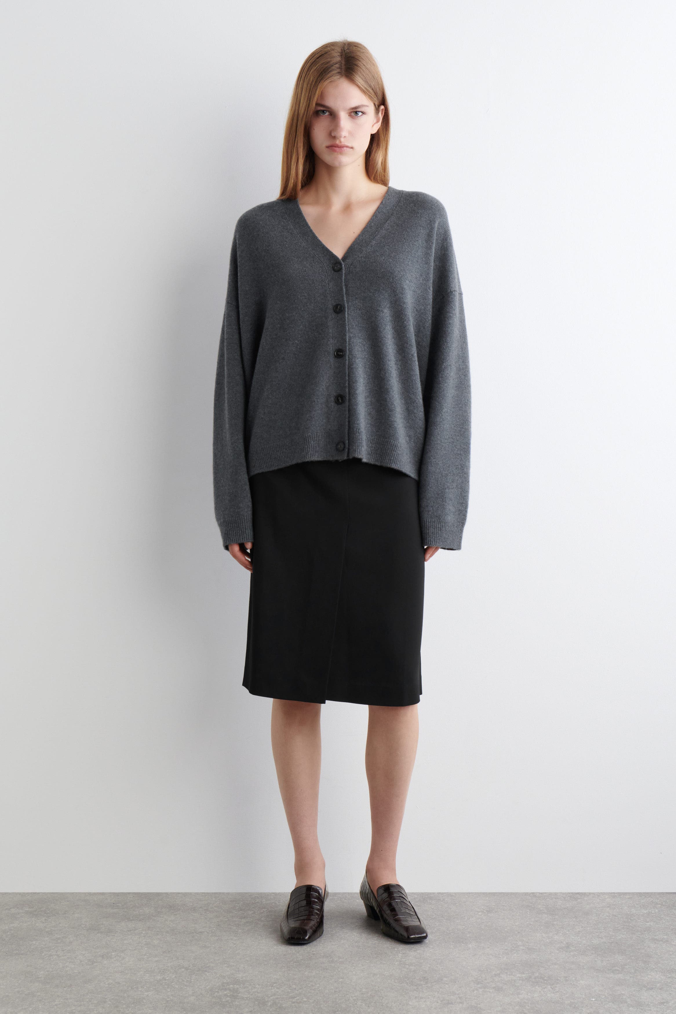 Cashmere Relaxed-Fit V-Neck Cardigan - image 4