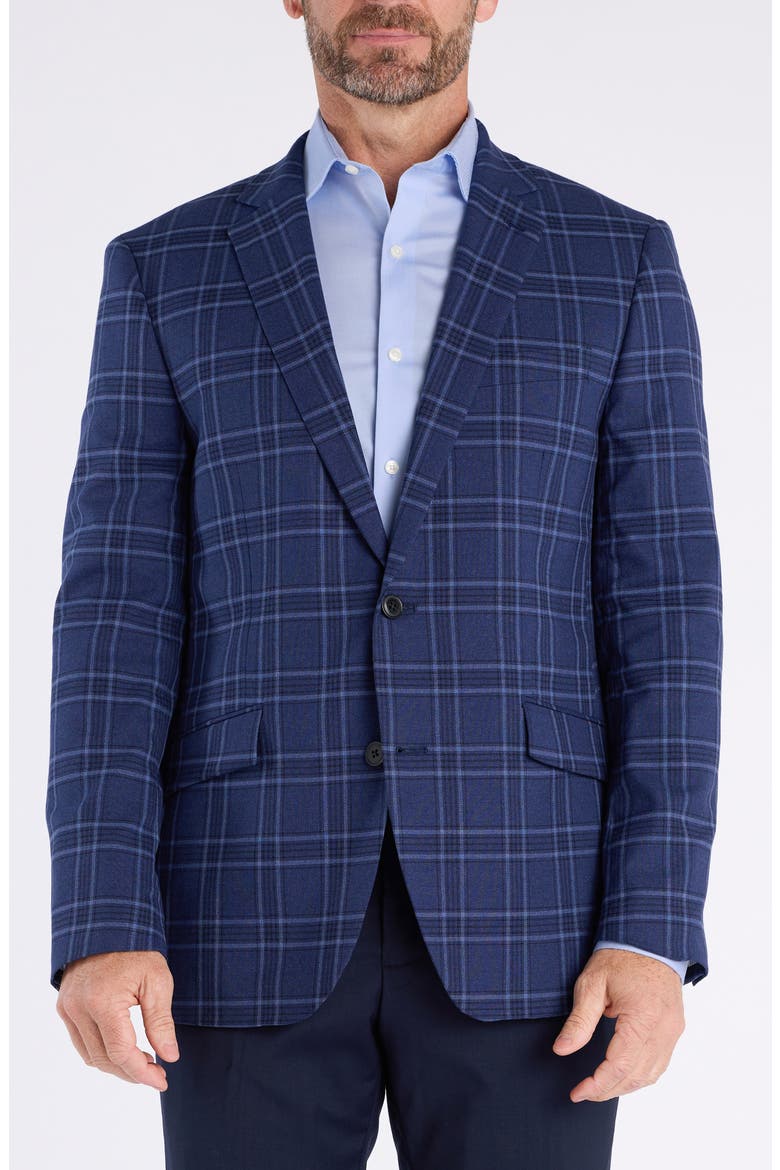 Navy Windowpane Plaid Sport Coat, Main, color, NAVY