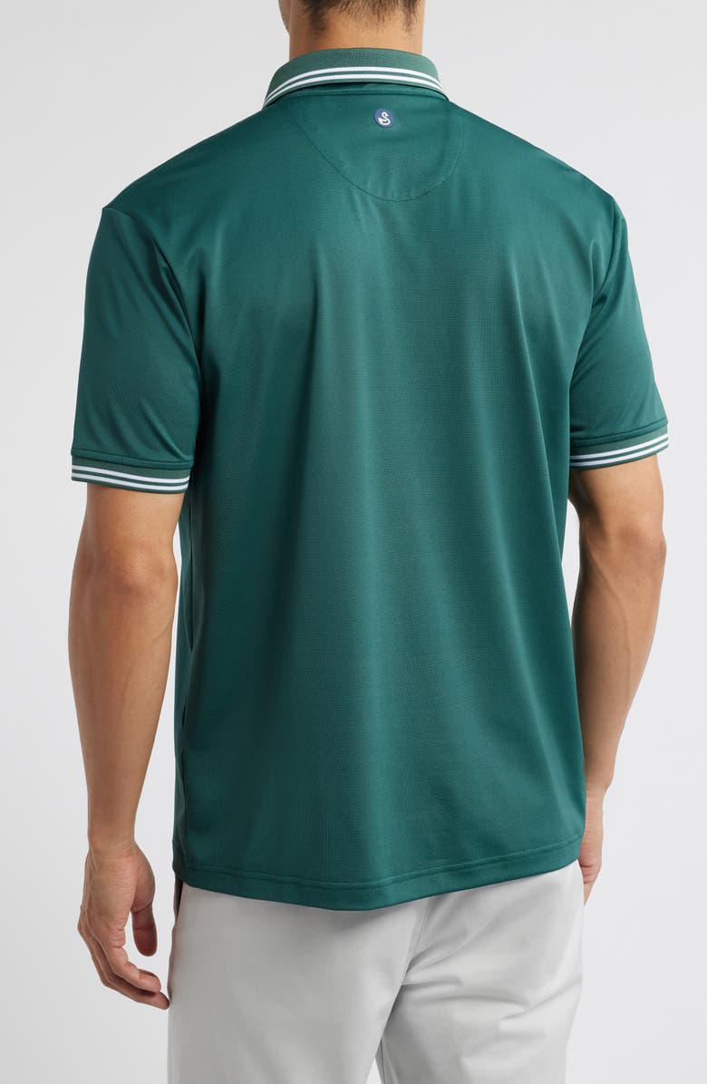 Swannies Thatcher Tipped Performance Polo, Alternate, color, Forest