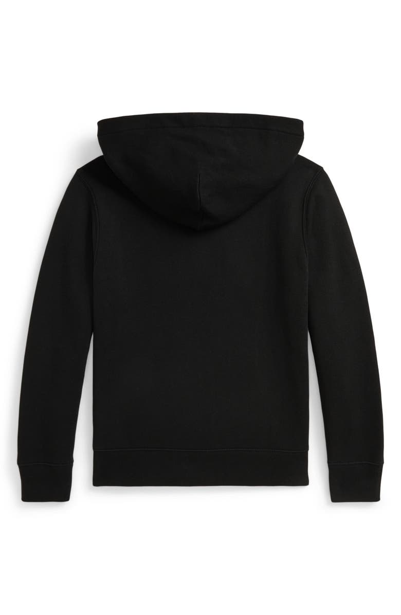 Polo Ralph Lauren Kids' Bouclé Logo Fleece Hoodie, Alternate, color, Black