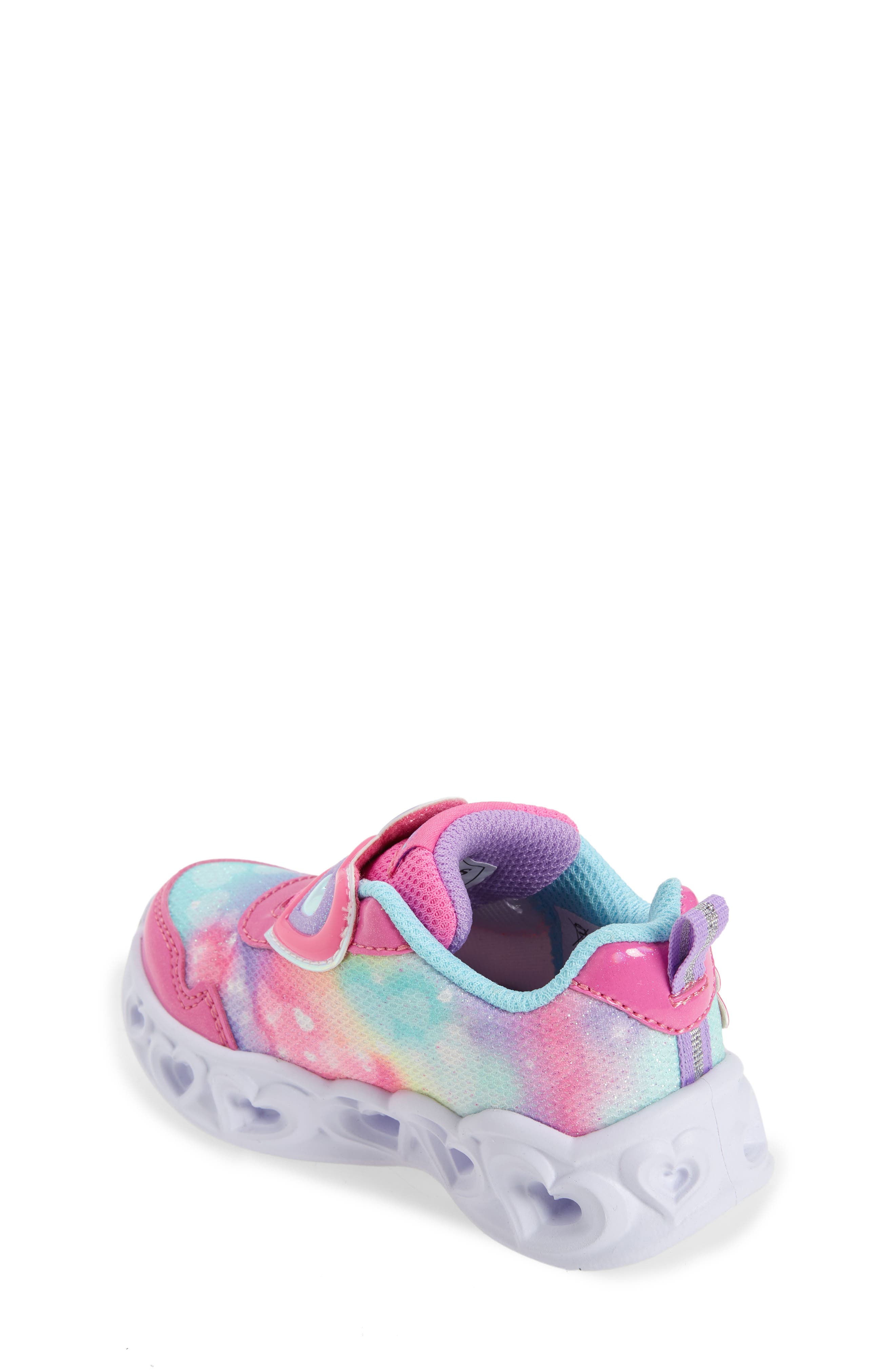 Kids' Heart Lights® Light-Up Sneaker, Alternate, color, PINK/ TURQUOISE