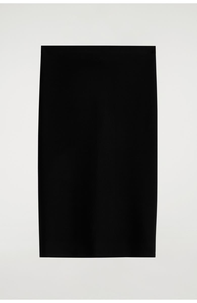 COS Technical Jersey Midi Skirt, Alternate, color, Black