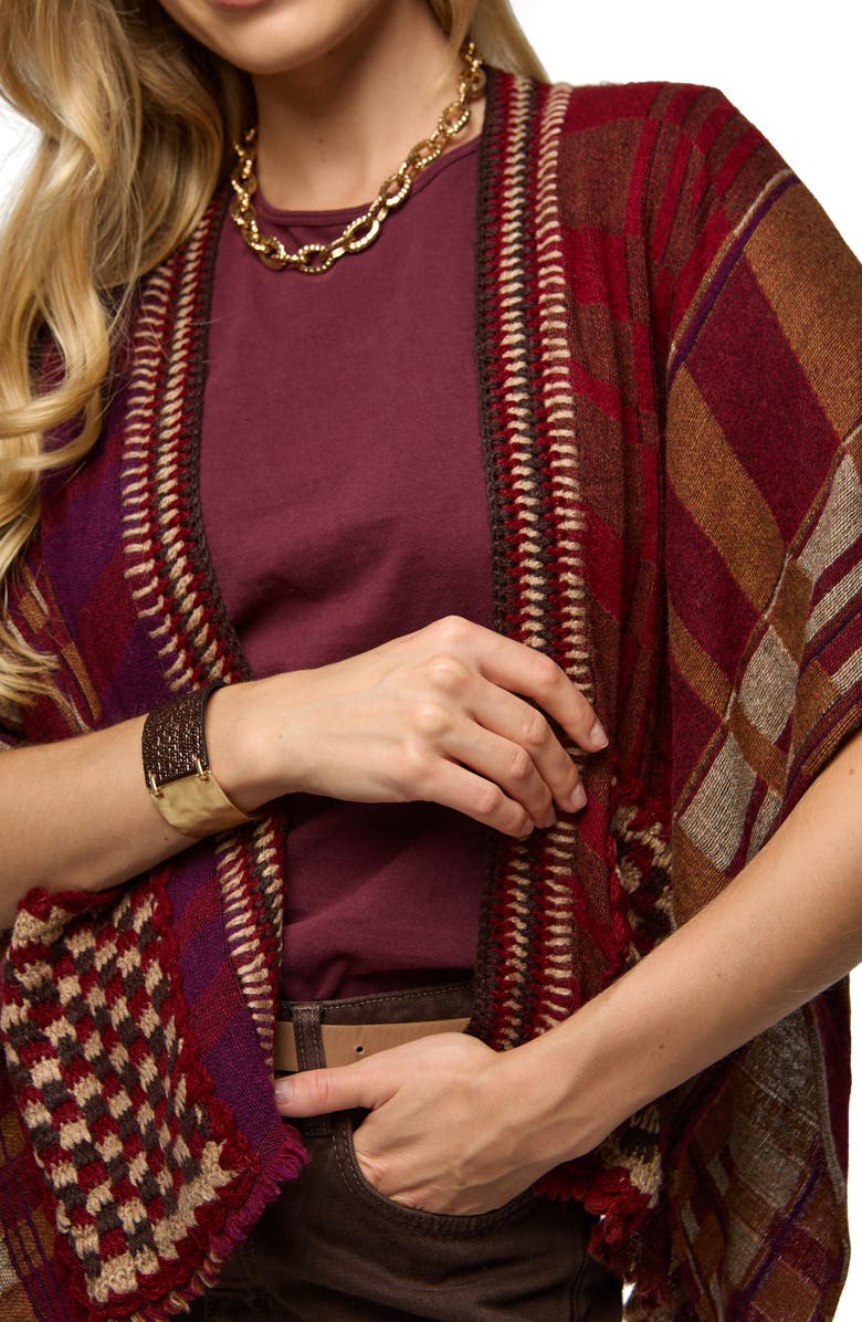 SAACHI Plaid Topper, Alternate, color, Beige