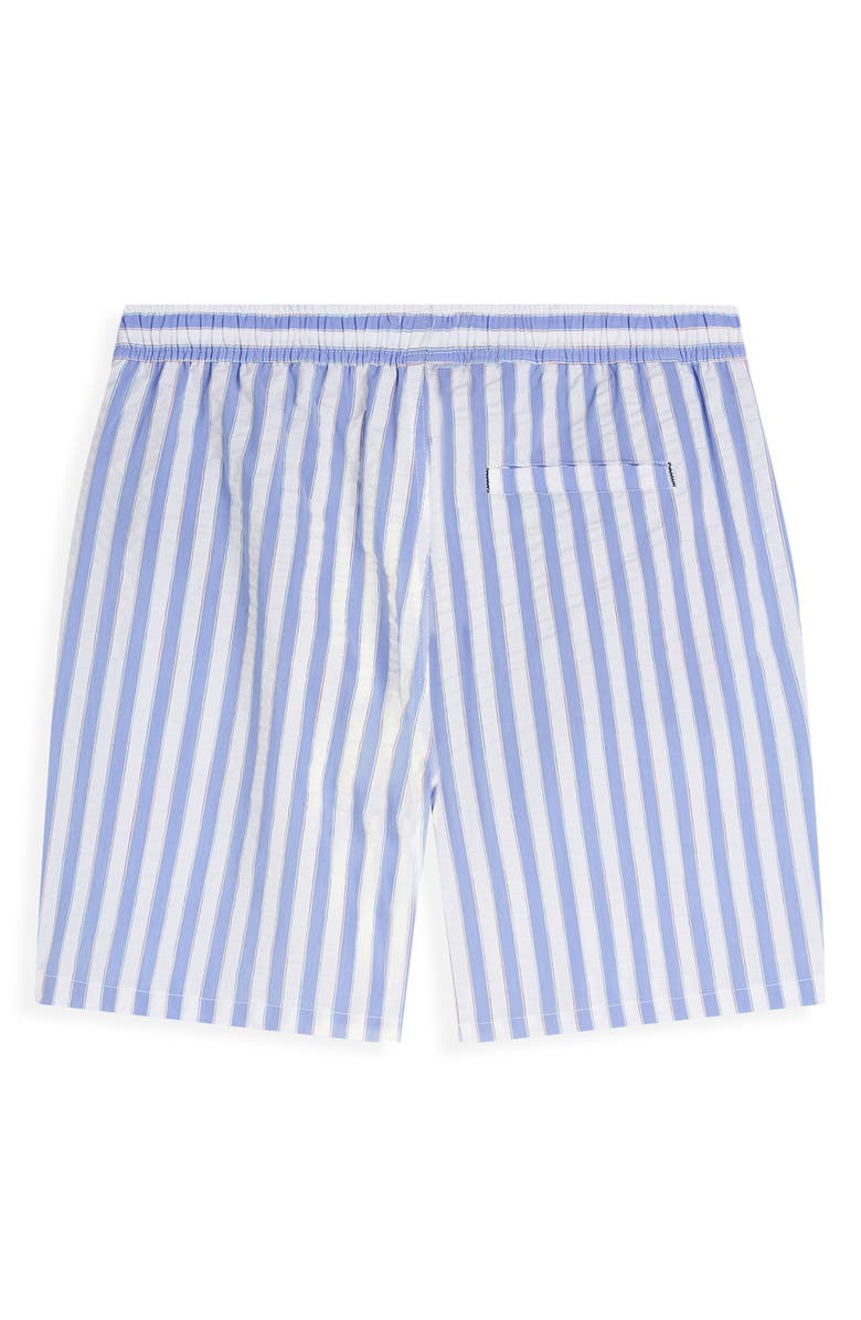 Scotch & Soda Stripe Midlength Swim Trunks, Alternate, color, 