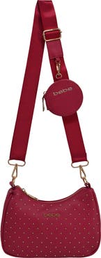 bebe Sagan Stud Crossbody Bag with Zip Pouch