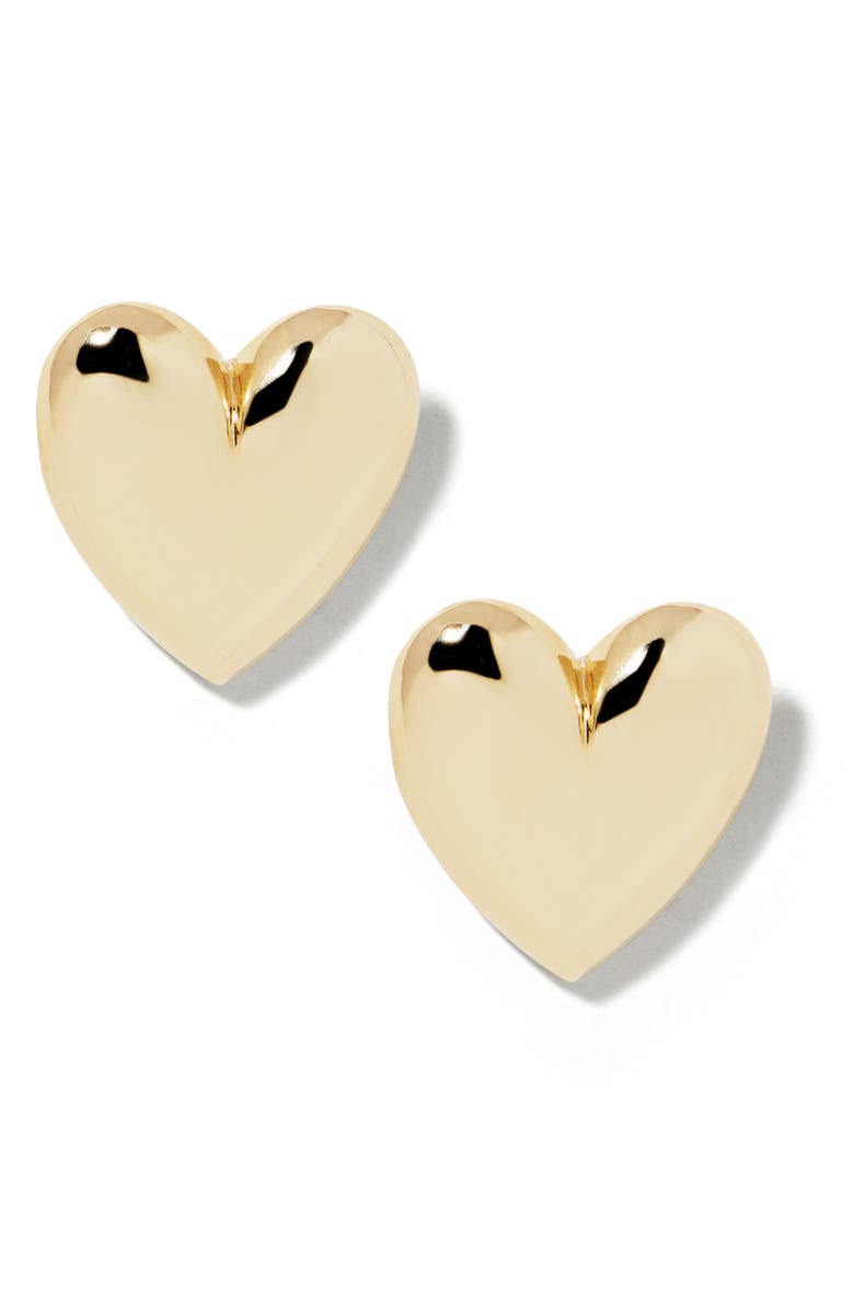 Jennifer Fisher Small Puffy Heart Earrings, Main, color, Gold