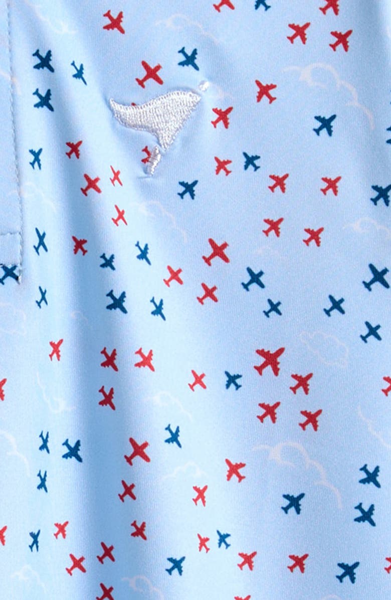 AMERICAN FIT Kids' Jet Print Polo, Alternate, color, Pastel Blue