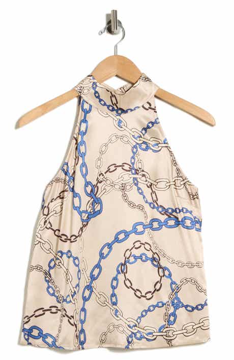Rails Leah Print Satin Halter Top